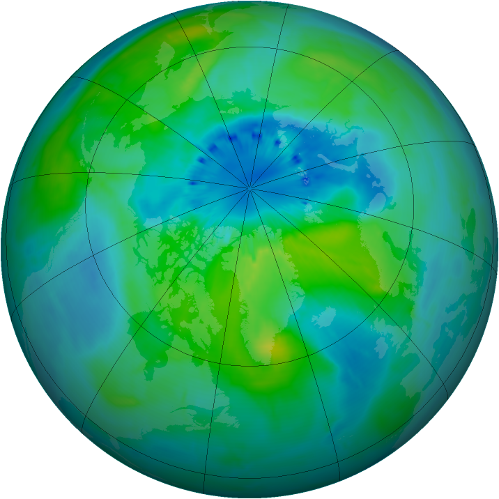 Arctic ozone map for 21 September 2014